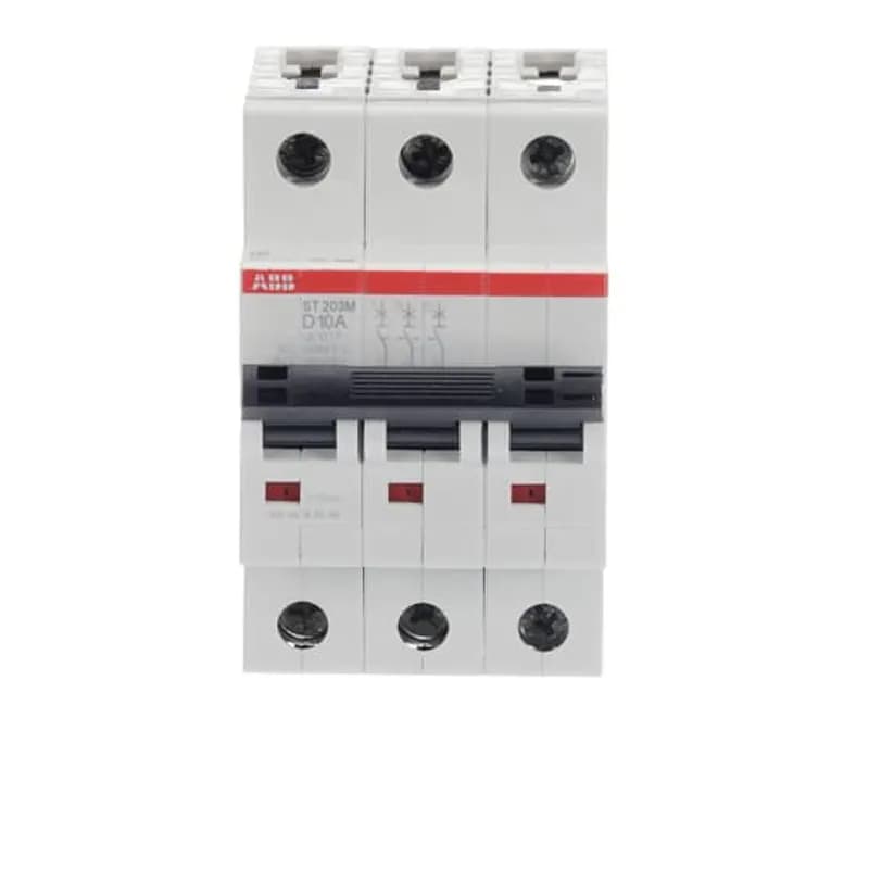 ST203M-D10 Miniature Circuit Breaker ST203M-D10 Miniature Circuit Breaker D-Char., 10kA, 10A, 3P