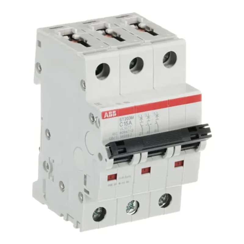 ST203M-C15 Miniature Circuit Breaker ST203M-C15 Miniature Circuit Breaker C-Char., 10kA, 15A, 3P