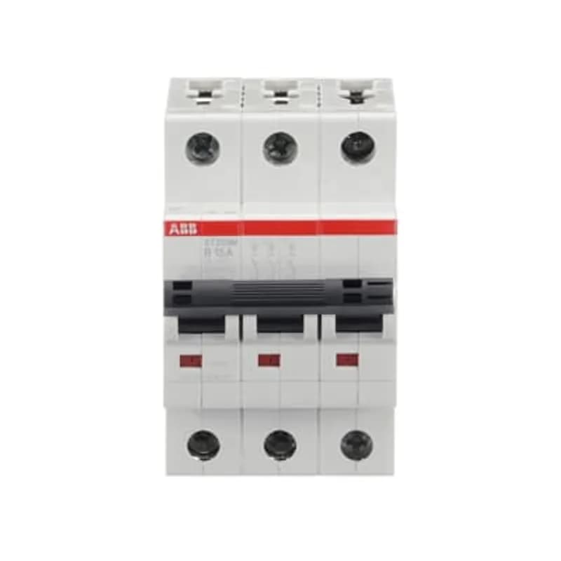 ST203M-B15 Miniature Circuit Breaker ST203M-B15 Miniature Circuit Breaker B-Char., 10kA, 15A, 3P