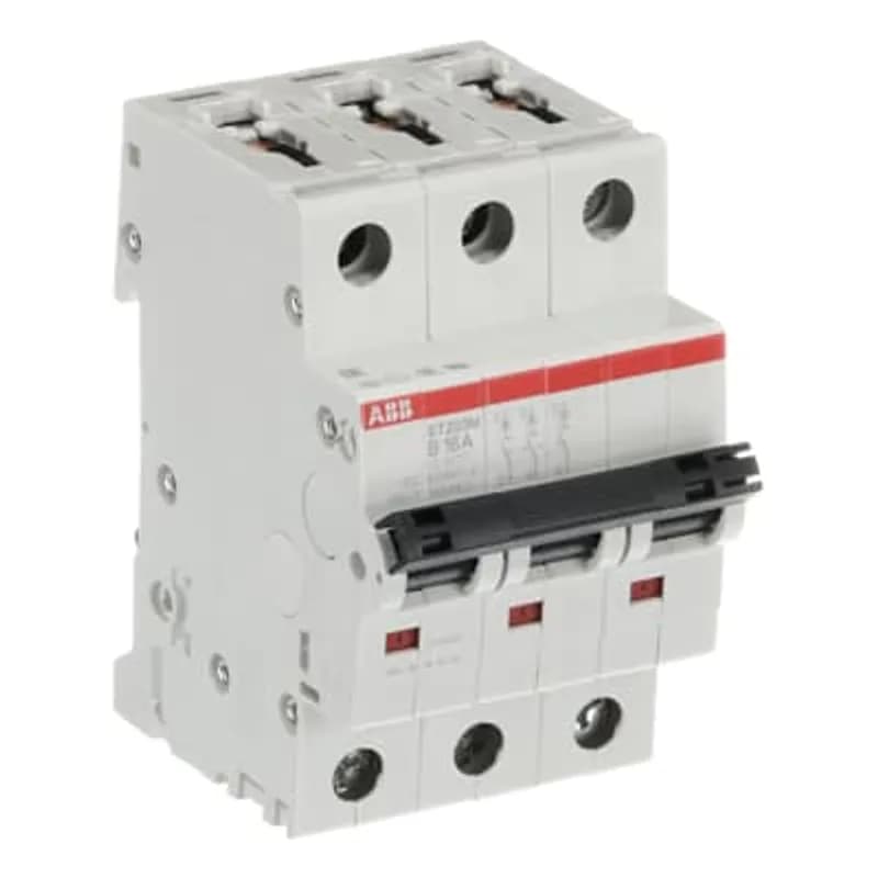 ST203M-B16 Miniature Circuit Breaker ST203M-B16 Miniature Circuit Breaker B-Char., 10kA, 16A, 3P