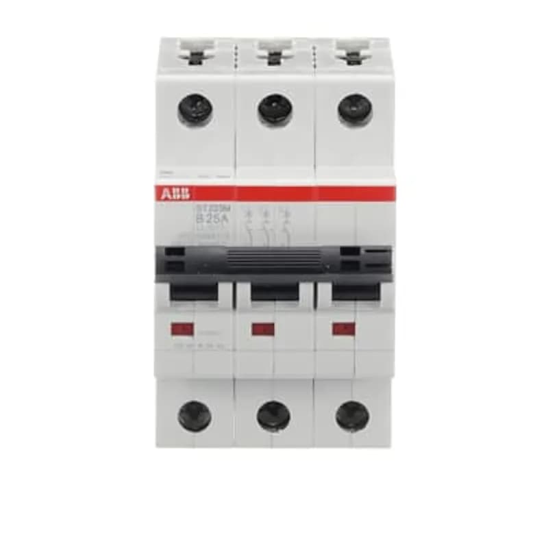 ST203M-B25 Miniature Circuit Breaker ST203M-B25 Miniature Circuit Breaker B-Char., 10kA, 25A, 3P