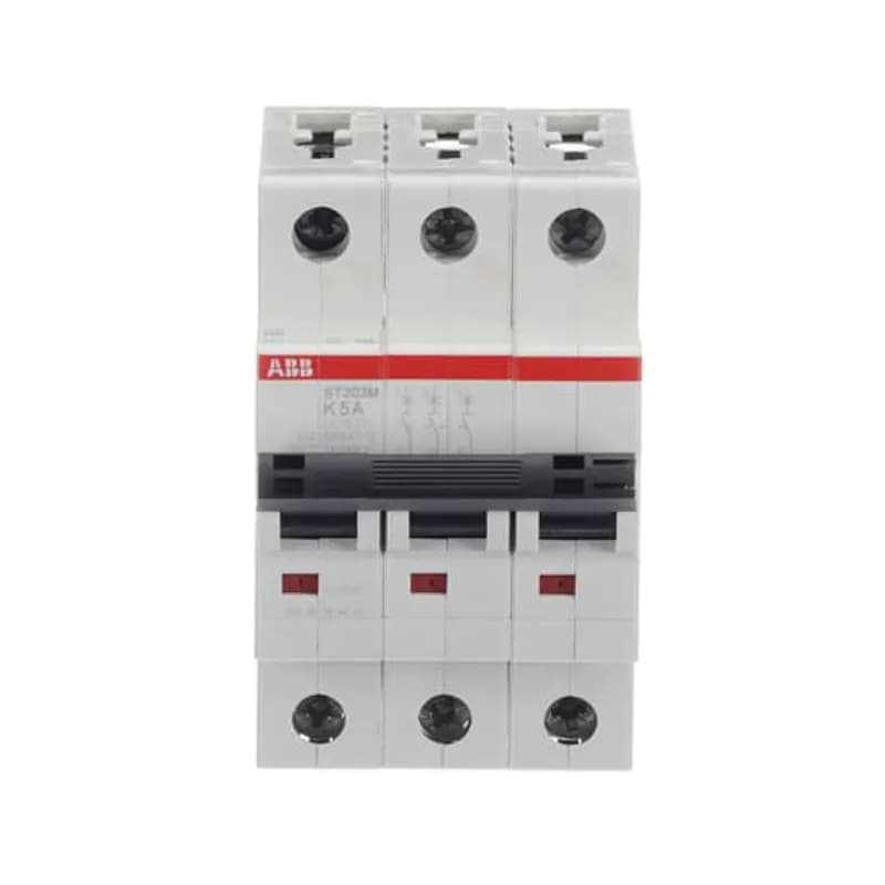 ST203M-K5 Miniature Circuit Breaker ST203M-K5 Miniature Circuit Breaker K-Char., 10kA, 5A, 3P