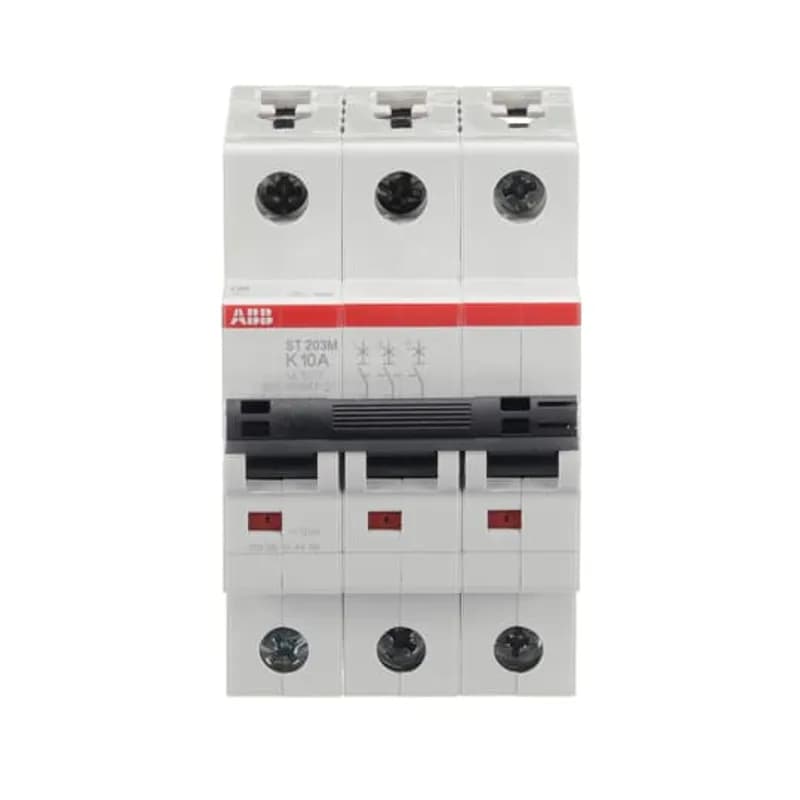 ST203M-K10 Miniature Circuit Breaker ST203M-K10 Miniature Circuit Breaker K-Char., 10kA, 10A, 3P