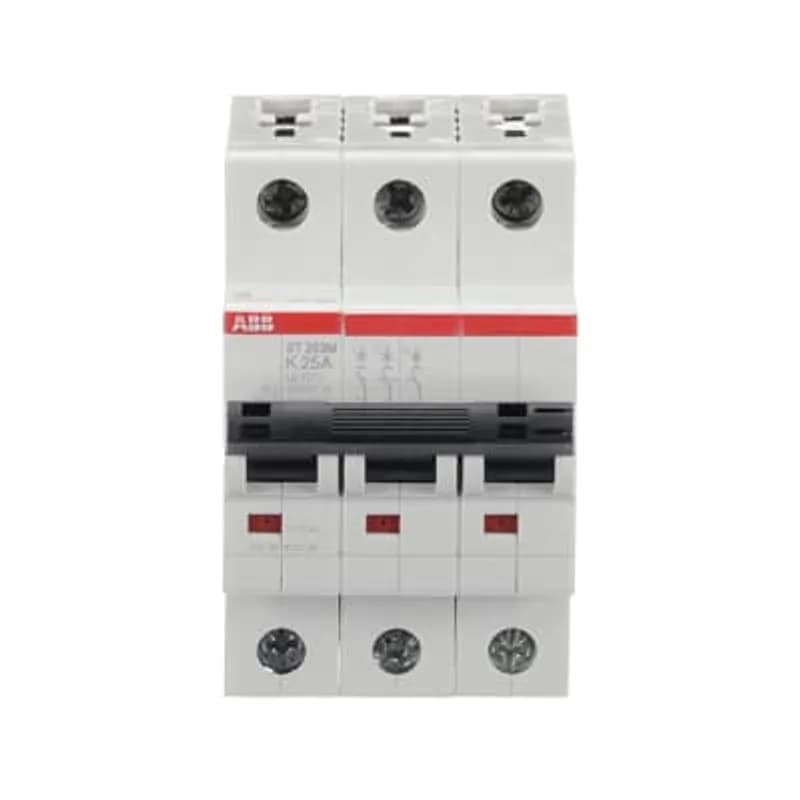 ST203M-K25 Miniature Circuit Breaker ST203M-K25 Miniature Circuit Breaker K-Char., 10kA, 25A, 3P