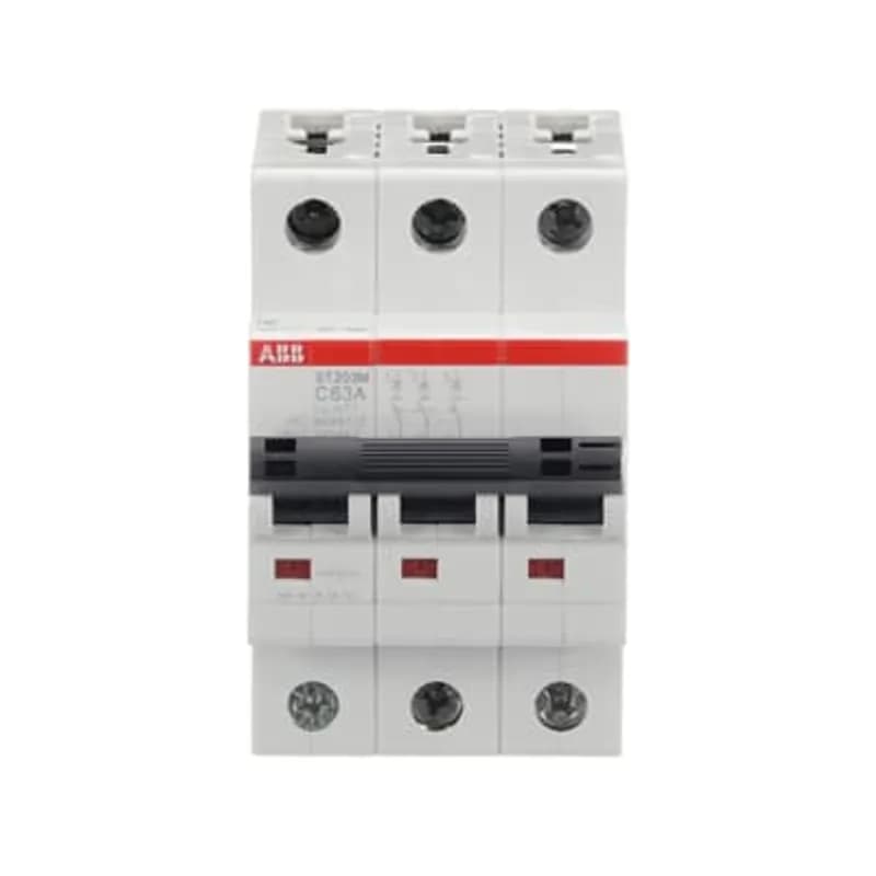 ST203M-C63 Miniature Circuit Breaker ST203M-C63 Miniature Circuit Breaker C-Char., 5kA, 63A, 3P