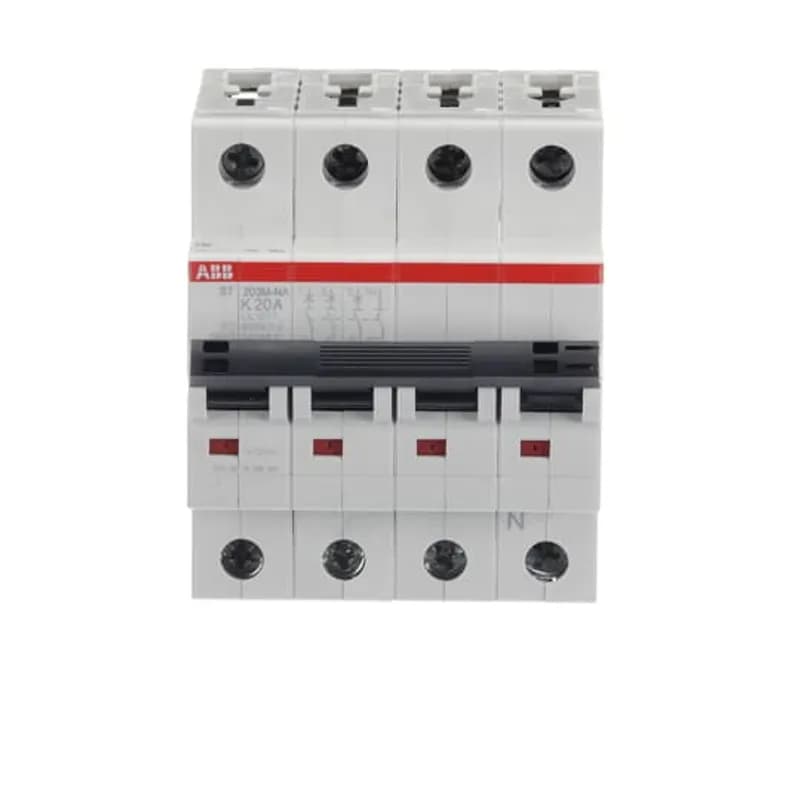 ST203M-K20NA Miniature Circuit Breaker ST203M-K20NA Miniature Circuit Breaker K-Char., 10kA, 20A, 3P+NA