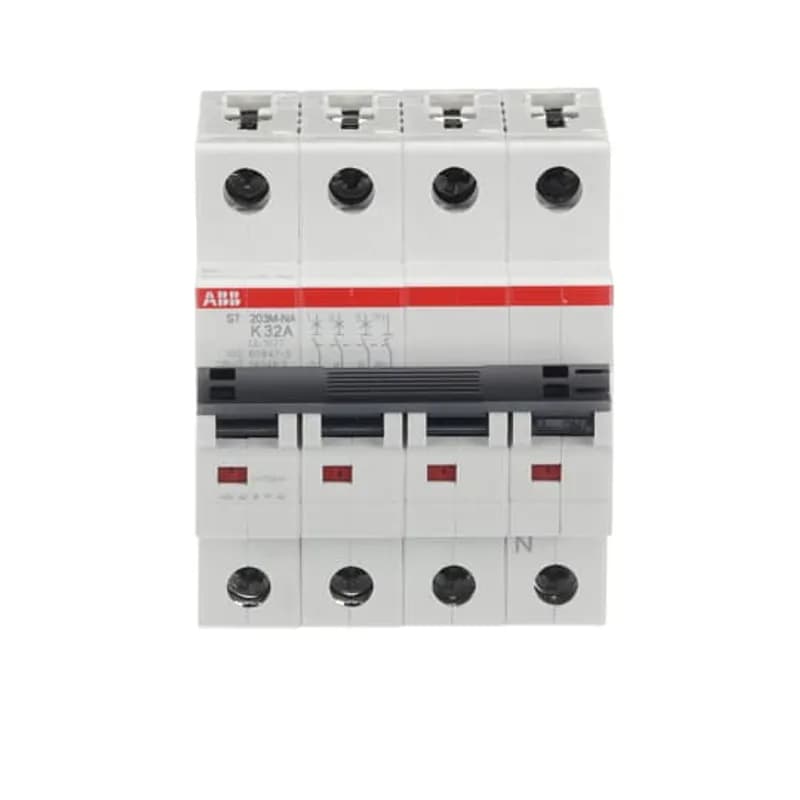 ST203M-K32NA Miniature Circuit Breaker ST203M-K32NA Miniature Circuit Breaker K-Char., 10kA, 32A, 3P+NA