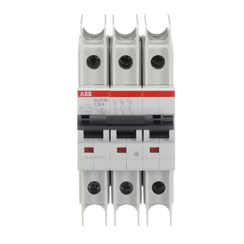 SU203M-C8 Miniature Circuit Breaker C-Char., 10kA, 8A, 3P UL489