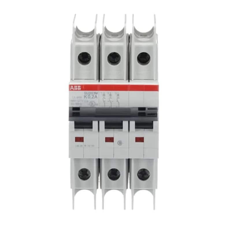 SU203M-K0,2 Miniature Circuit Breaker K-Char., 10kA, 0,2A, 3P UL489