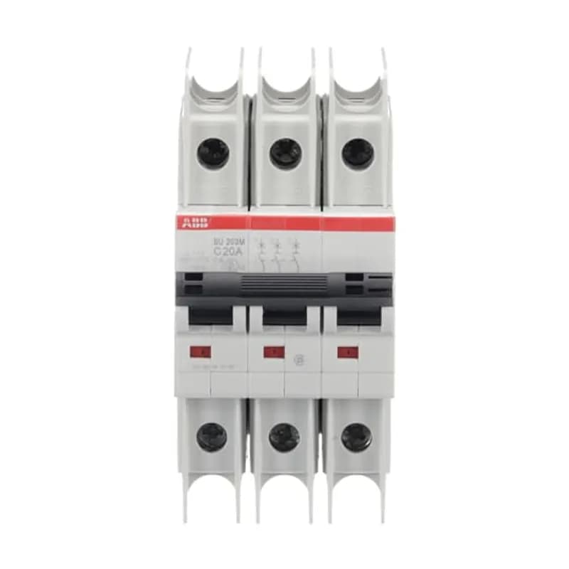 SU203M-C20 Miniature Circuit Breaker C-Char., 10kA, 20A, 3P UL489