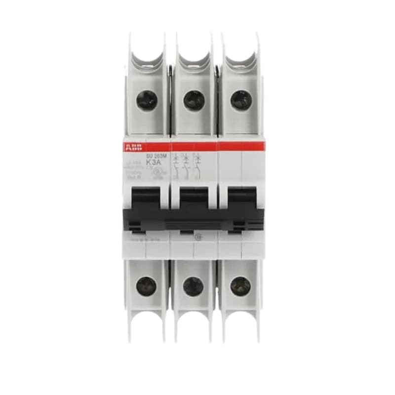 SU203M-K3 Miniature Circuit Breaker K-Char., 10kA, 3A, 3P UL489