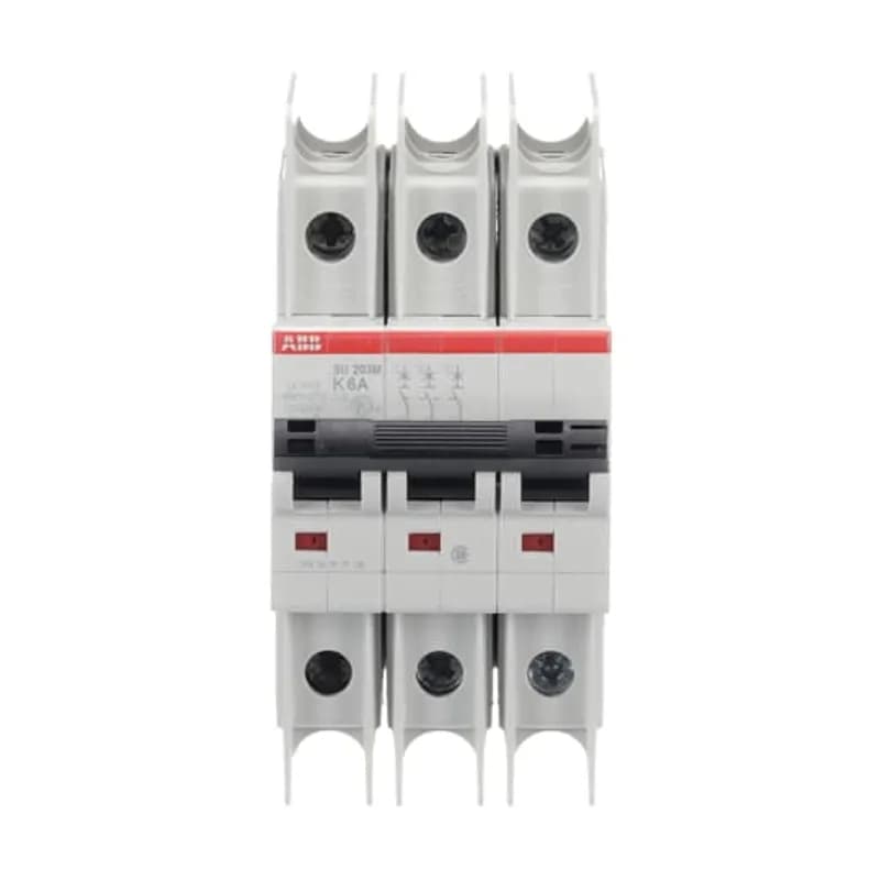 SU203M-K6 Miniature Circuit Breaker K-Char., 10kA, 6A, 3P UL489