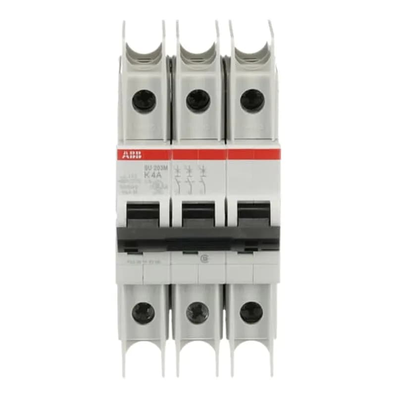 SU203M-K4 Miniature Circuit Breaker K-Char., 10kA, 4A, 3P UL489