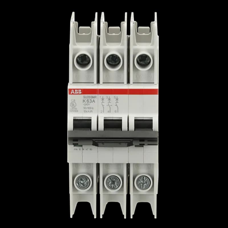 SU203MR-K63 MCB K-Char., 10kA, 63A, 3P, RTT UL 489, Ring Cable Lug