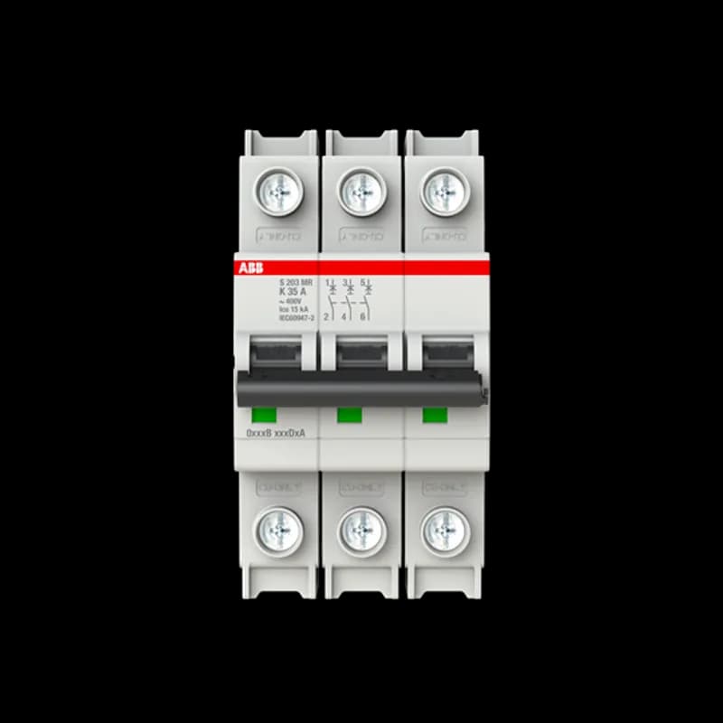 S203MR-K35 MCB K-Char., 10kA, 35A, 3P, RTT UL 1077, Ring Cable Lug