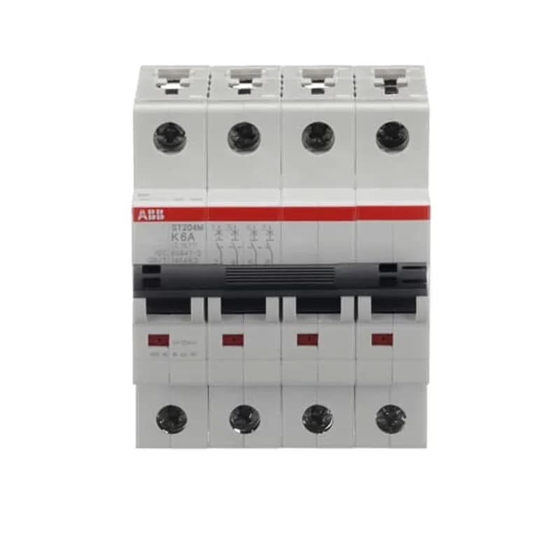 ST204M-K6 Miniature Circuit Breaker ST204M-K6 Miniature Circuit Breaker K-Char., 10kA, 6A, 4P