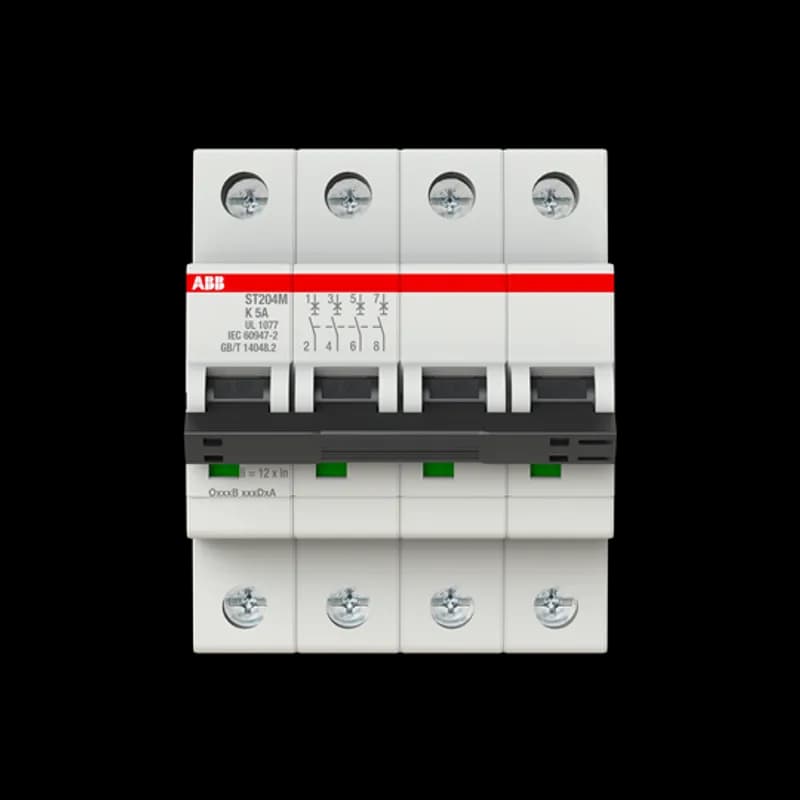 ST204M-K5 Miniature Circuit Breaker ST204M-K5 Miniature Circuit Breaker K-Char., 10kA, 5A, 4P
