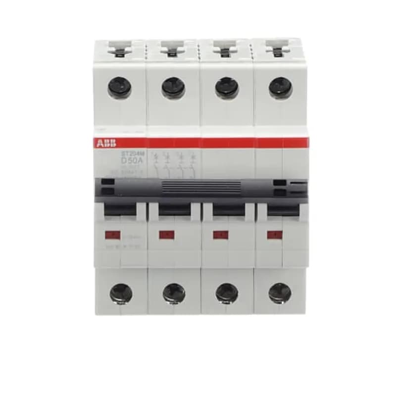 ST204M-D50 Miniature Circuit Breaker ST204M-D50 Miniature Circuit Breaker D-Char., 5kA, 50A, 4P