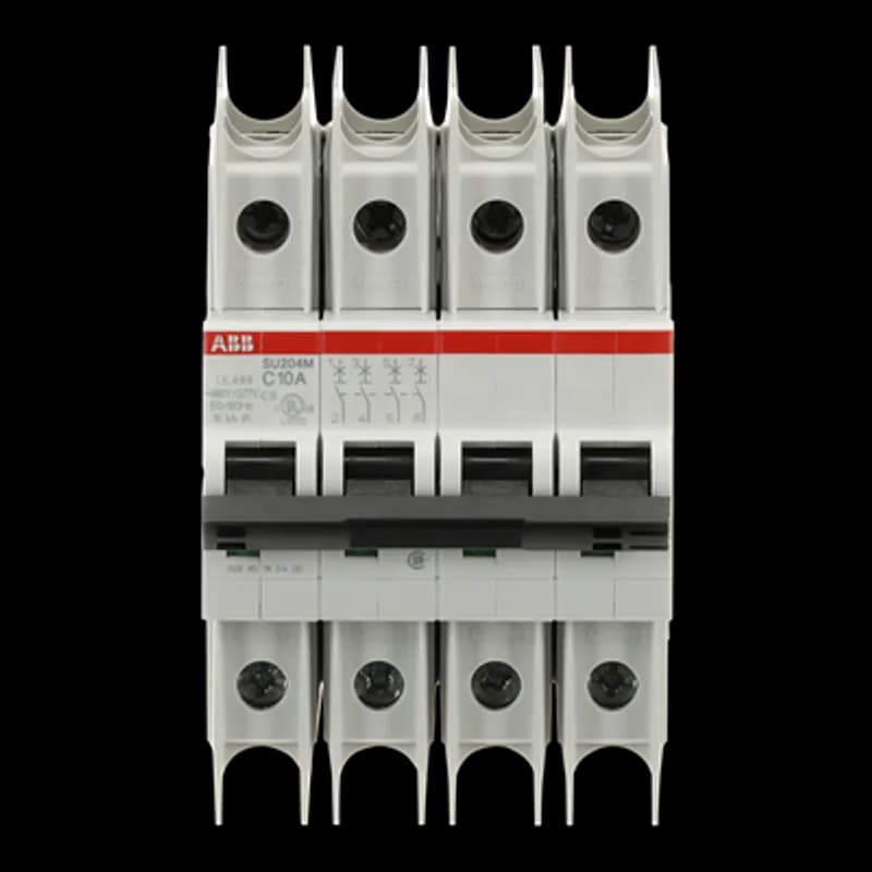 SU204M-C10 Miniature Circuit Breaker C-Char., 10kA, 10A, 4P UL489
