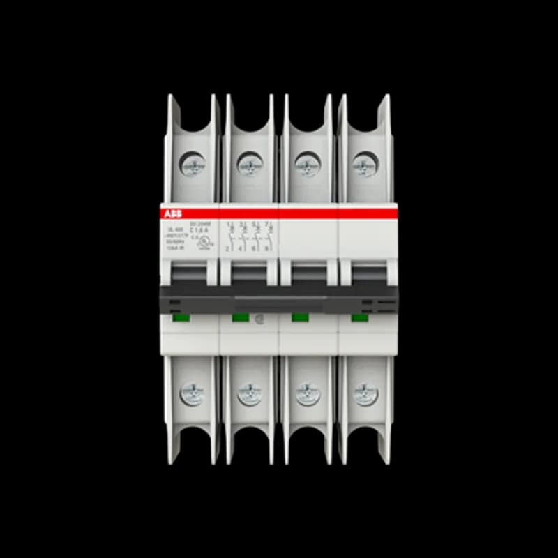 SU204M-C1,6 Miniature Circuit Breaker C-Char., 10kA, 1,6A, 4P UL489