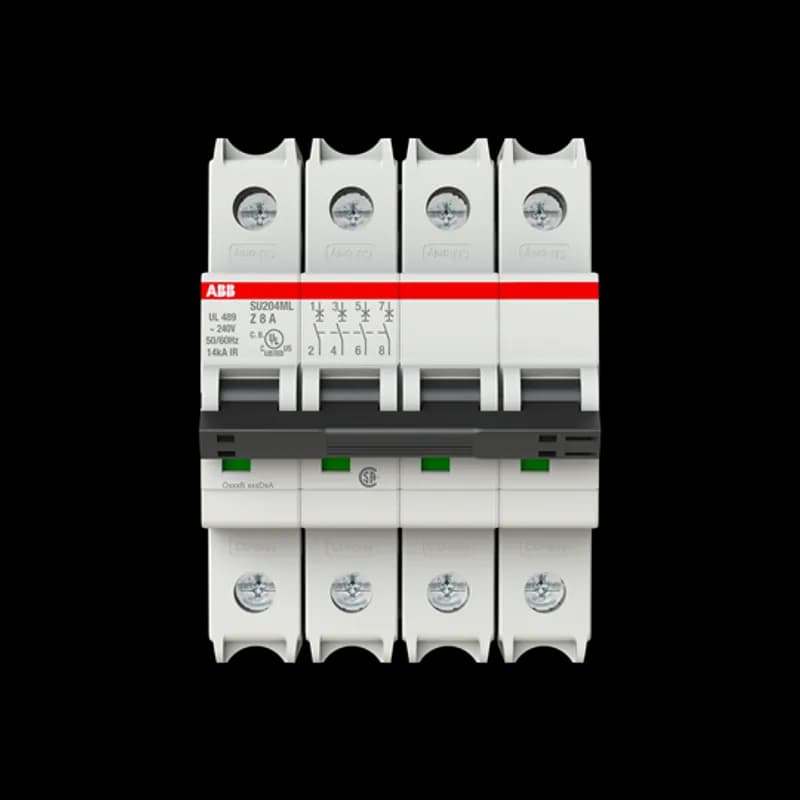 ABB - Electrification SU204ML-Z8 - MCB SU200ML 4P Z 8A UL 489