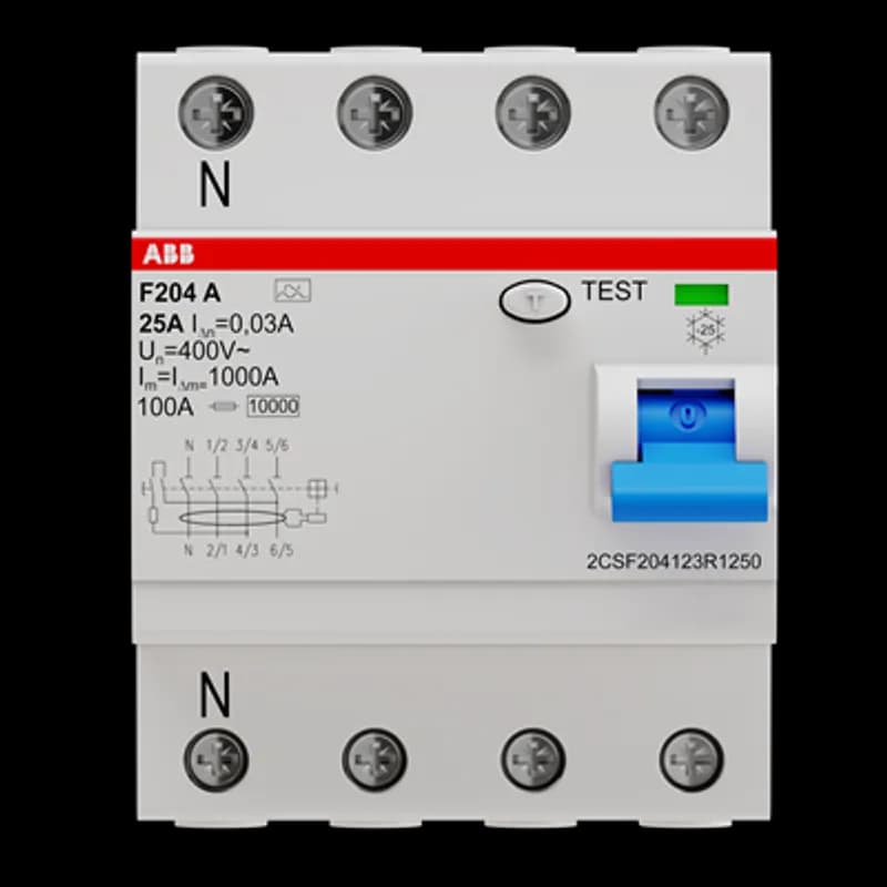 The RCCBs F200 series assures protection to people and installations against fault current to earth. A large offer for standard instantaneous and selective AC and A types is completed with some configurations for special applications. This product is suitable for installations where neutral on the left is needed.