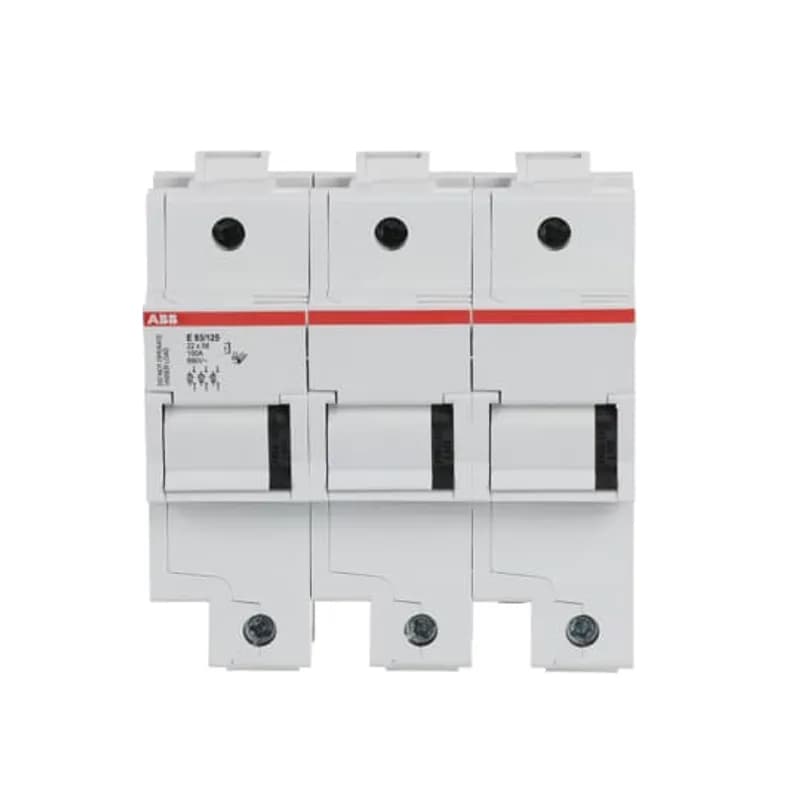 E 90 50/125 fuse holders are appropriate to protect against overloads and short circuits. They are designed for use with cylindrical fuses from 50 to 125 A.