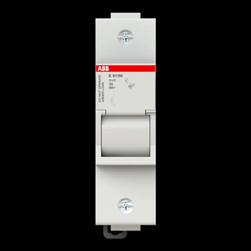 ABB - Electrification E91/50 - E 90 50/125 fuse holders are appropriate to protect against overloads and short circuits. They are designed for use with cylindrical fuses from 50 to 125 A.