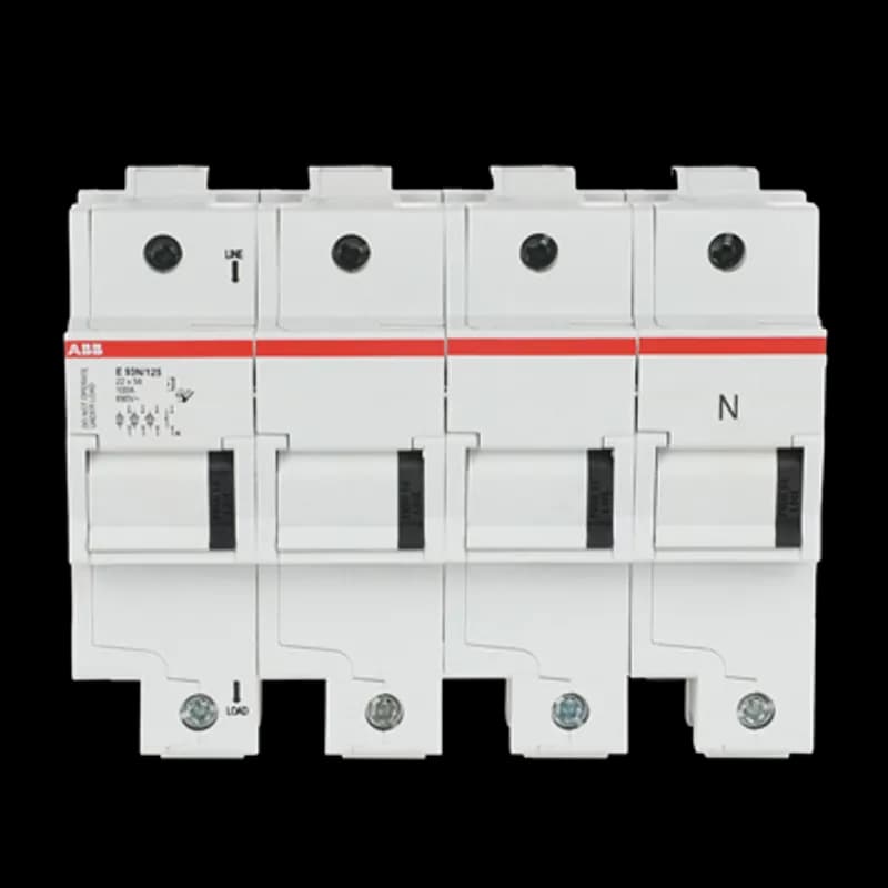 E 90 50/125 fuse holders are appropriate to protect against overloads and short circuits. They are designed for use with cylindrical fuses from 50 to 125 A.