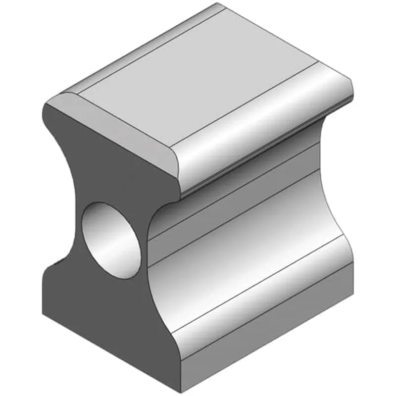 Lock tongue for top and bottom entry.