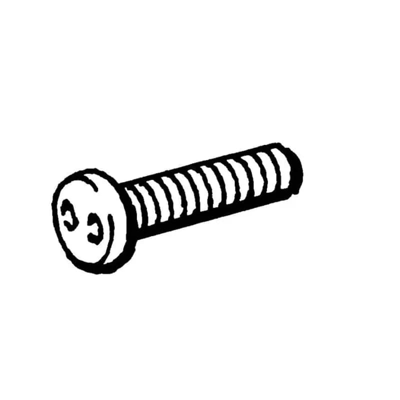 Tamper resistant screw to reduce the risk of manipulation/tampering. 1pc M4x20mm. A2 stainless steel. Length adapted to Adam & Eva.