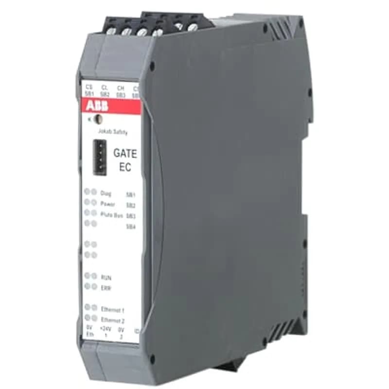 ABB - Electrification 2TLA020071R9100 - With the use of a Gateway device, Pluto can communicate with other control systems and thereby form a part of a larger network. The unit has a common interface with Pluto, i.e. the same cabling and the Pluto Manager software can be used for servicing and where necessary programming.