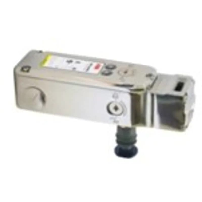 ABB - Electrification 2TLA050015R1122 - Mechanical Solenoid Safety interlock switch with escape release, stainless steel housing and head, electro-magnetic lock (power to lock), 2000N holding force. 24VDC coil, 2NC+ 1NO(locked)+2NC+ 1NO (actuator inserted). 3x 1/2NPT conduit entries. Delivered with standard key.