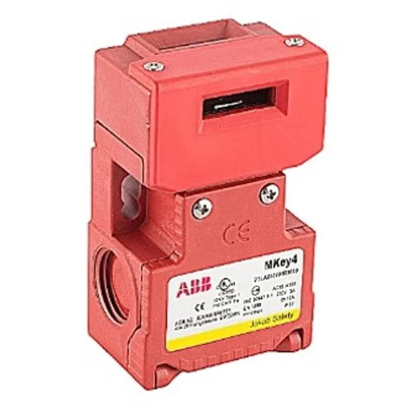 Mechanical Safety interlock switch, rugged polyester housing and head, 12N holding force. 2NC+1NO (actuator inserted). 3x M20 conduit entries. Delivered with no key.