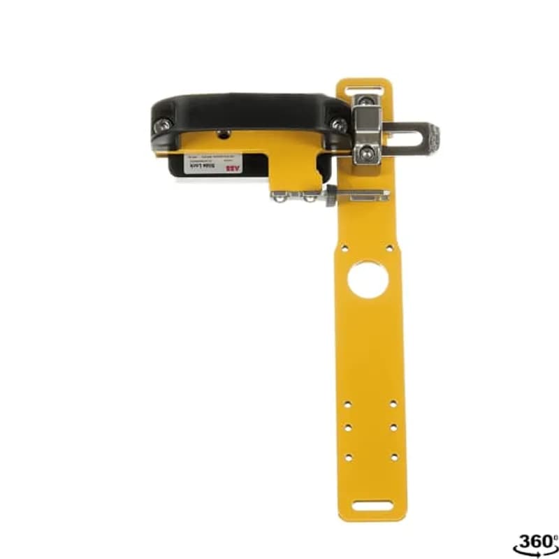 Slide lock for MKey8 and MKey9, left. Rugged metal construction that withstands shearing forces of up to 10000N (1000kg) on large hinged doors. MKey not included.