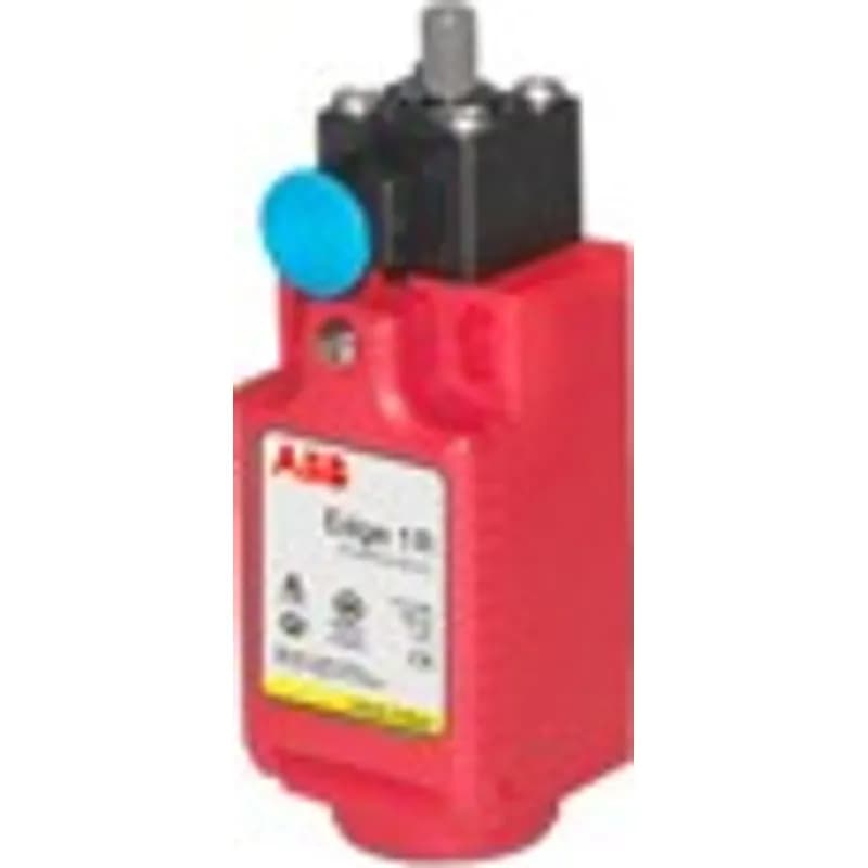Safety limit switch with reset, 2NC + 1NO contacts, 1/2NPT conduit entry, plastic, with pin plunger.
