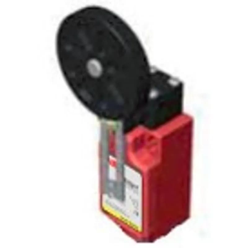 Safety limit switch, 2NC + 1NO contacts, 1/2NPT conduit entry, plastic, with long roller lever.