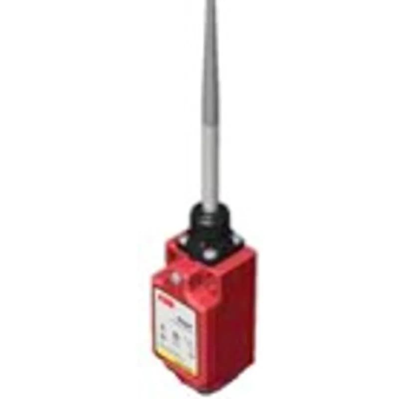Safety limit switch, 2NC + 1NO contacts, 1/2NPT conduit entry, plastic, with plastic spring lever.