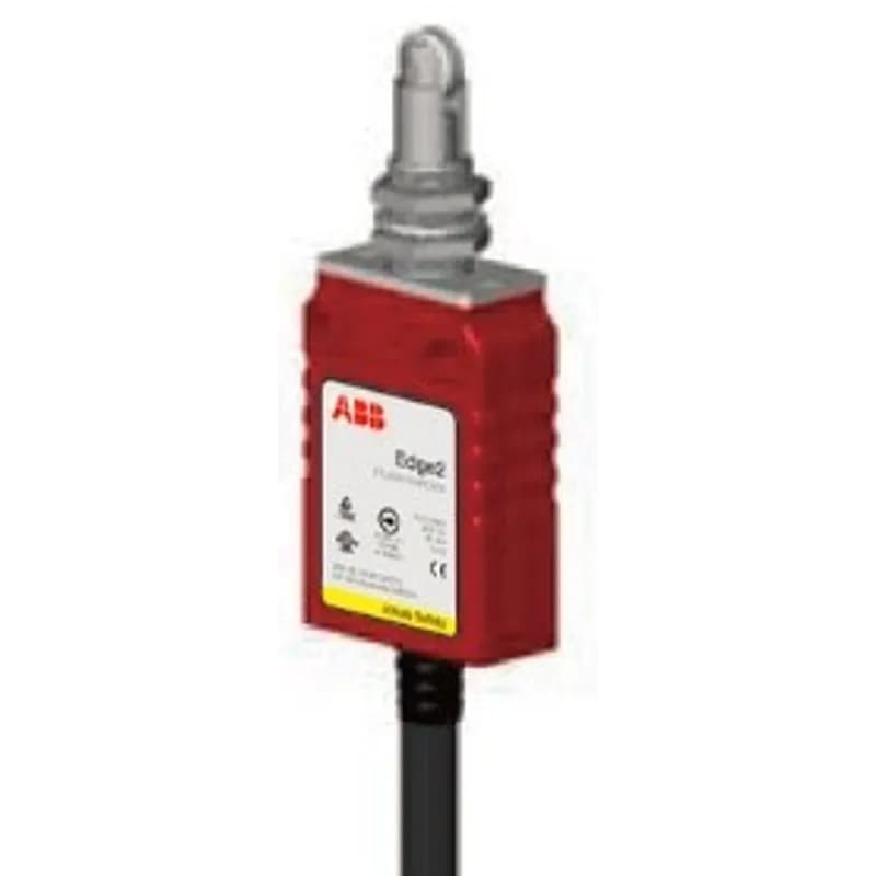 Safety limit switch, 2NC + 1NO contacts, 3m cable side exit, plastic, with panel mount roller.