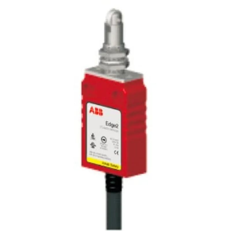 ABB - Electrification 2TLA050126R4000 - Safety limit switch, 2NC + 1NO contacts, 3m cable end exit, plastic, with panel mount roller.