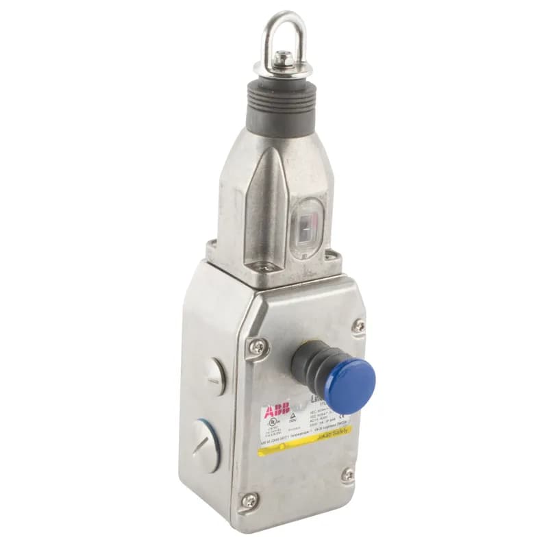 ABB - Electrification 2TLA050202R1120 - Rope Pull Emergency Stop, stainless steel housing , with 1/2NPT entry, 2NC + 2NO for spans up to 80m (1 rope pull) or 100m (using 2 rope pulls), with built in emergency stop