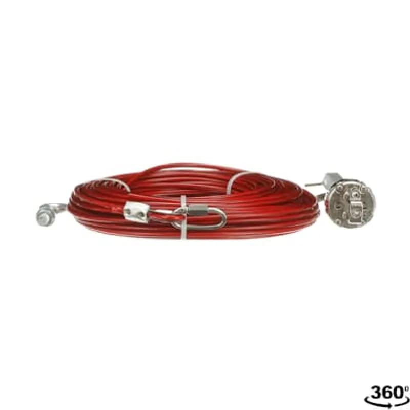 ABB - Electrification 2TLA050210R0430 - 30m Galvanized rope pull kit. Includes 30m wire (One end is terminated with thimble and permanent clamp), 12 eyebolts, 1 tensioner S/S, 1 Allen key, 1 pcs QuickLink.