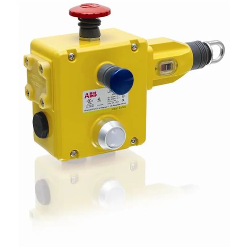 ABB - Electrification 2TLA050208R1130 - Rope Pull Emergency Stop, die cast housing , with 1/2NPT entry, 4NC + 2NO, for rope pull installation to the right, for spans up to 100m (1 rope pull) or 125m (2 rope pulls), with built in emergency stop