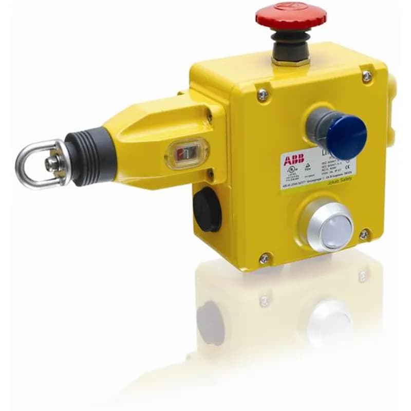 Rope Pull Emergency Stop, die cast housing , with 1/2NPT entry, 4NC + 2NO, for rope pull installation to the left, for spans up to 100m (1 rope pull) or 125m (2 rope pulls), with built in emergency stop