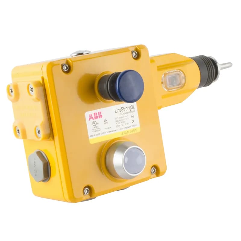 Rope Pull Emergency Stop, die cast housing , with 1/2NPT entry, 4NC + 2NO, for rope pull installation to the left, for spans up to 100m (1 rope pull) or 125m (2 rope pulls), with 24VDC