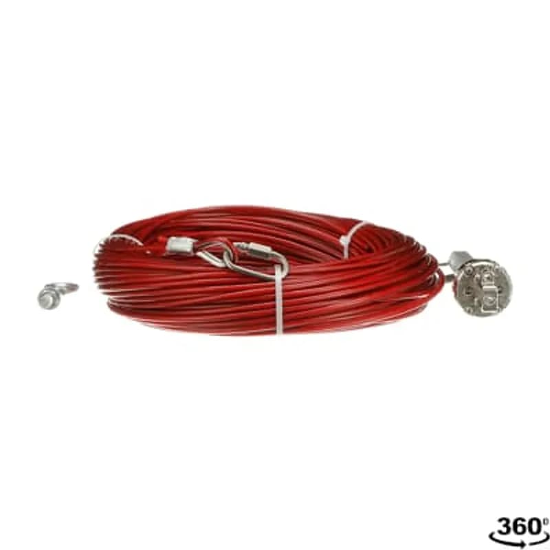 ABB - Electrification 2TLA050210R0530 - 50m Galvanized rope pull kit. Includes 50m wire (one end is terminated with thimble and permanent clamp), 20 eyebolts, 1 tensioner S/S, 1 Allen key, 1 pcs QuickLink.