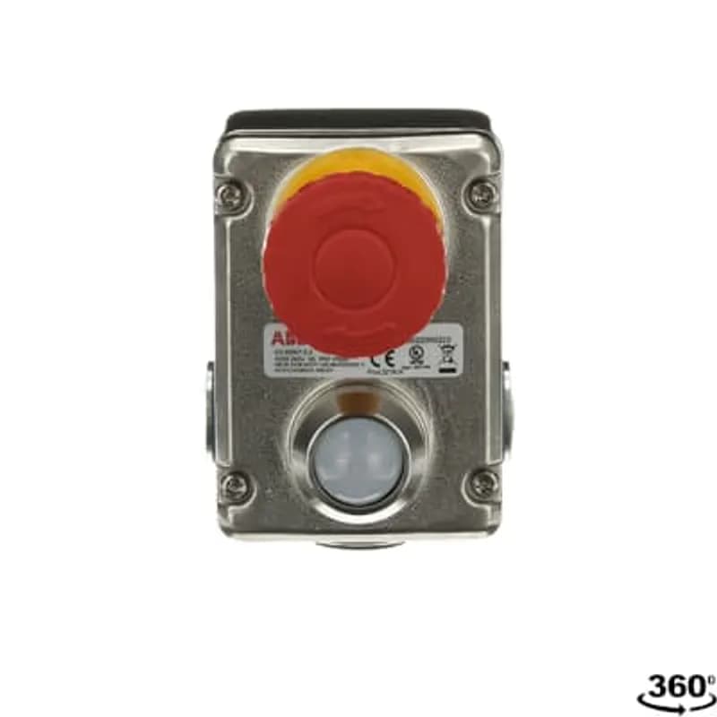 Emergency stop, stainless steel housing, 3xM20 conduit entry, 2NC+2NO, with 24VDC LED