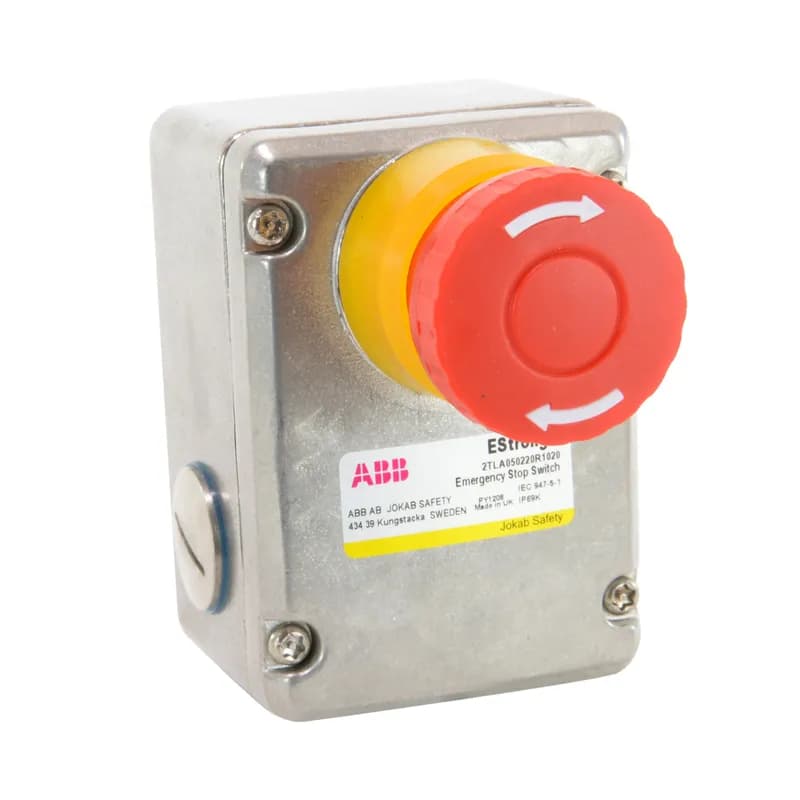 Emergency stop, stainless steel housing, 3x1/2NPT conduit entry, 2NC+2NO