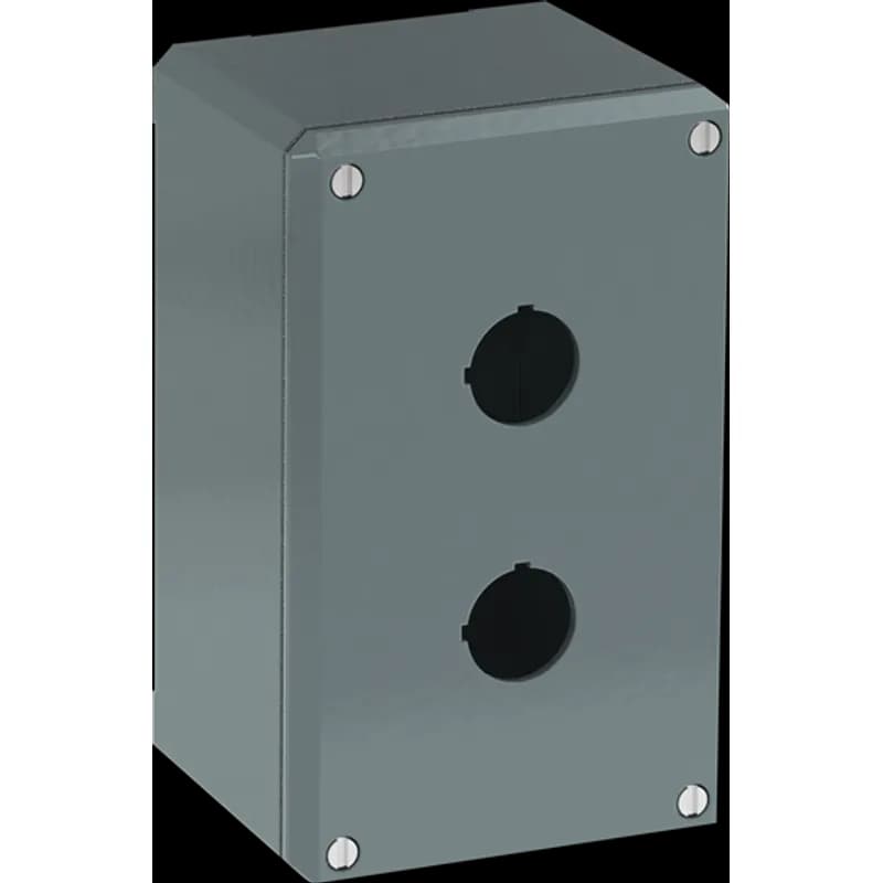2-HOLE ENCLOSURE GREY ALUMINUM