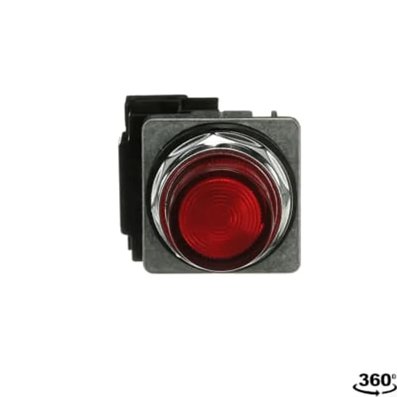 A3 30mm Pilot Lights,,,24V,Red Cap,LED